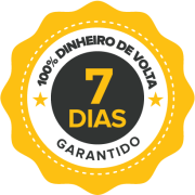 7 dias - 100% dinheiro de volta garantido